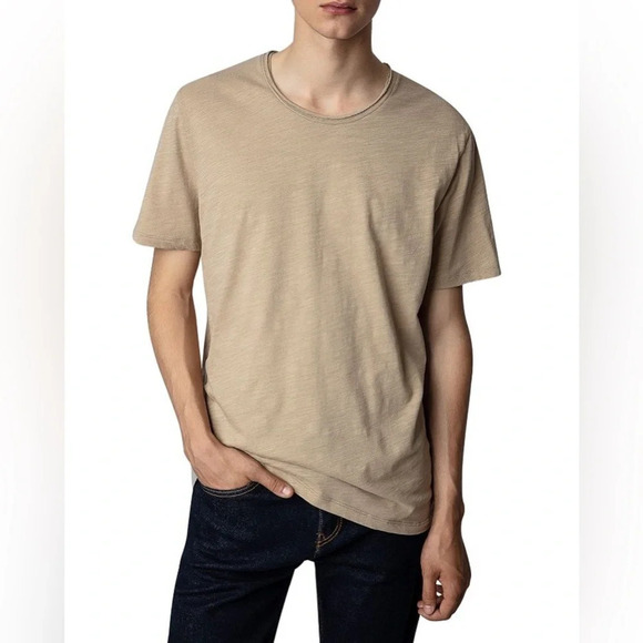 Zadig and Voltaire Burgundy  Toby flamme tee, size M - Picture 2 of 9